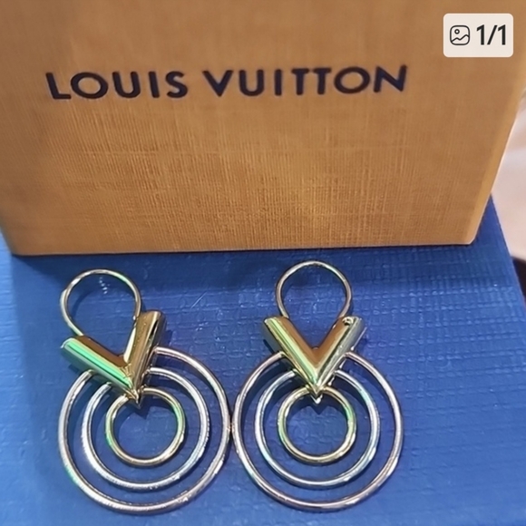 Louis Vuitton Jewelry - Louis Vuitton 3 color Gold rose gold and  Silver Earrings